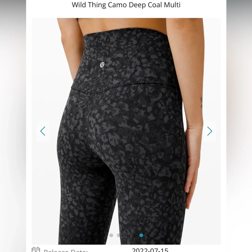 Lululemon Align Pant 28" in Wild Thing Camo Deep Coal Multi - Women's 2 - Picture 6 of 10